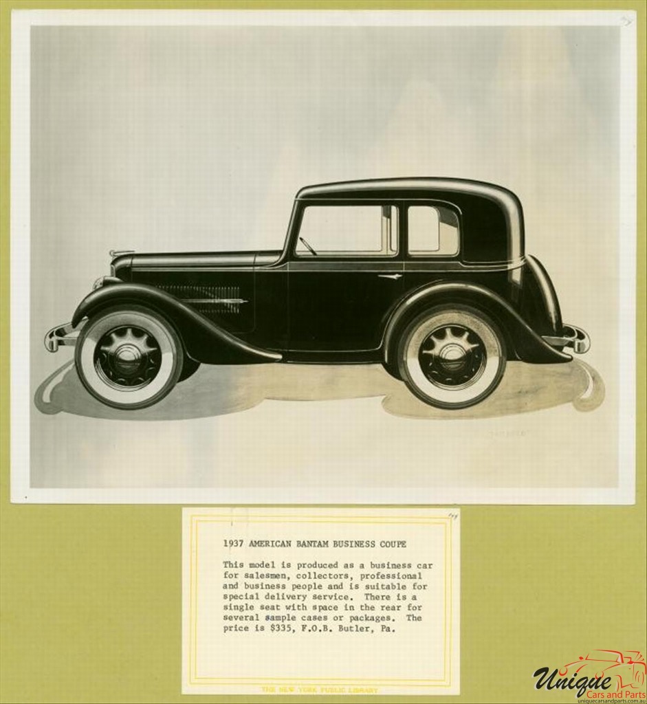 1937 American Bantam Brochure Page 12